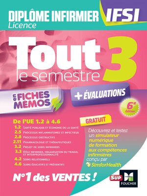 cover image of Tout le semestre 3 en fiches mémos--DEI IFSI--6e édition--Révision et entraînement